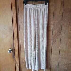 New Mix Women's Beige Elastic Waist Pants Size L